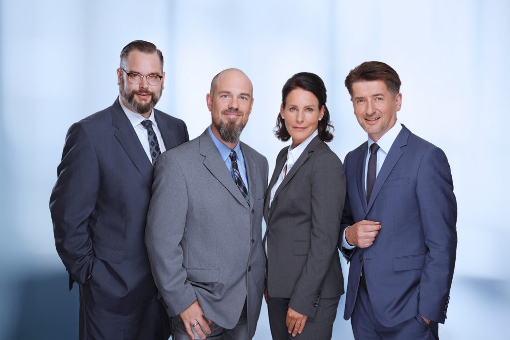 Thorsten Hartmann, Andreas Hodapp-Schneider, Annemarie Steinhauer-Ahrens, Thorsten Augusti (v.l.)